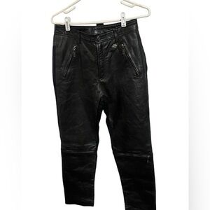 Harley-Davidson Black Cropped Leather Pants